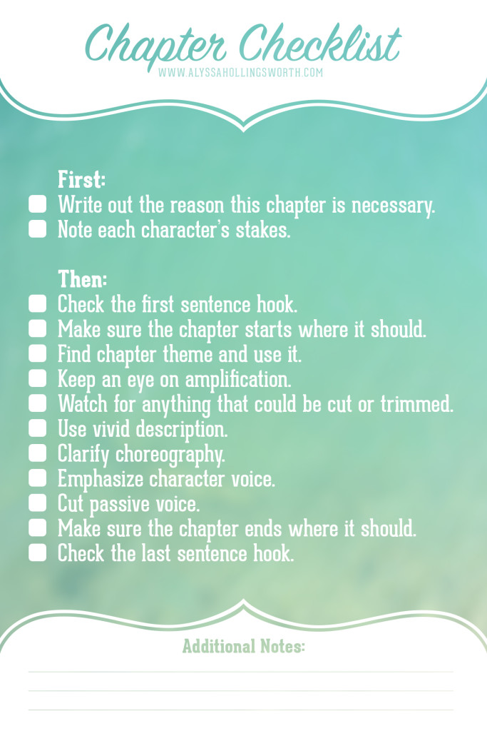 Chapter Revision Checklist